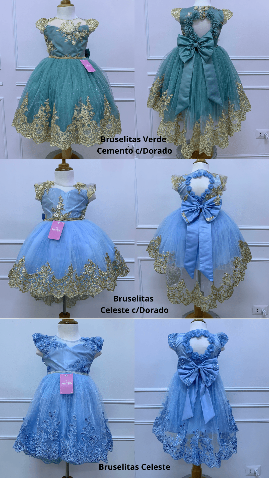 Vestido Bruselitas Verde Olivo (Tallas 10-16)