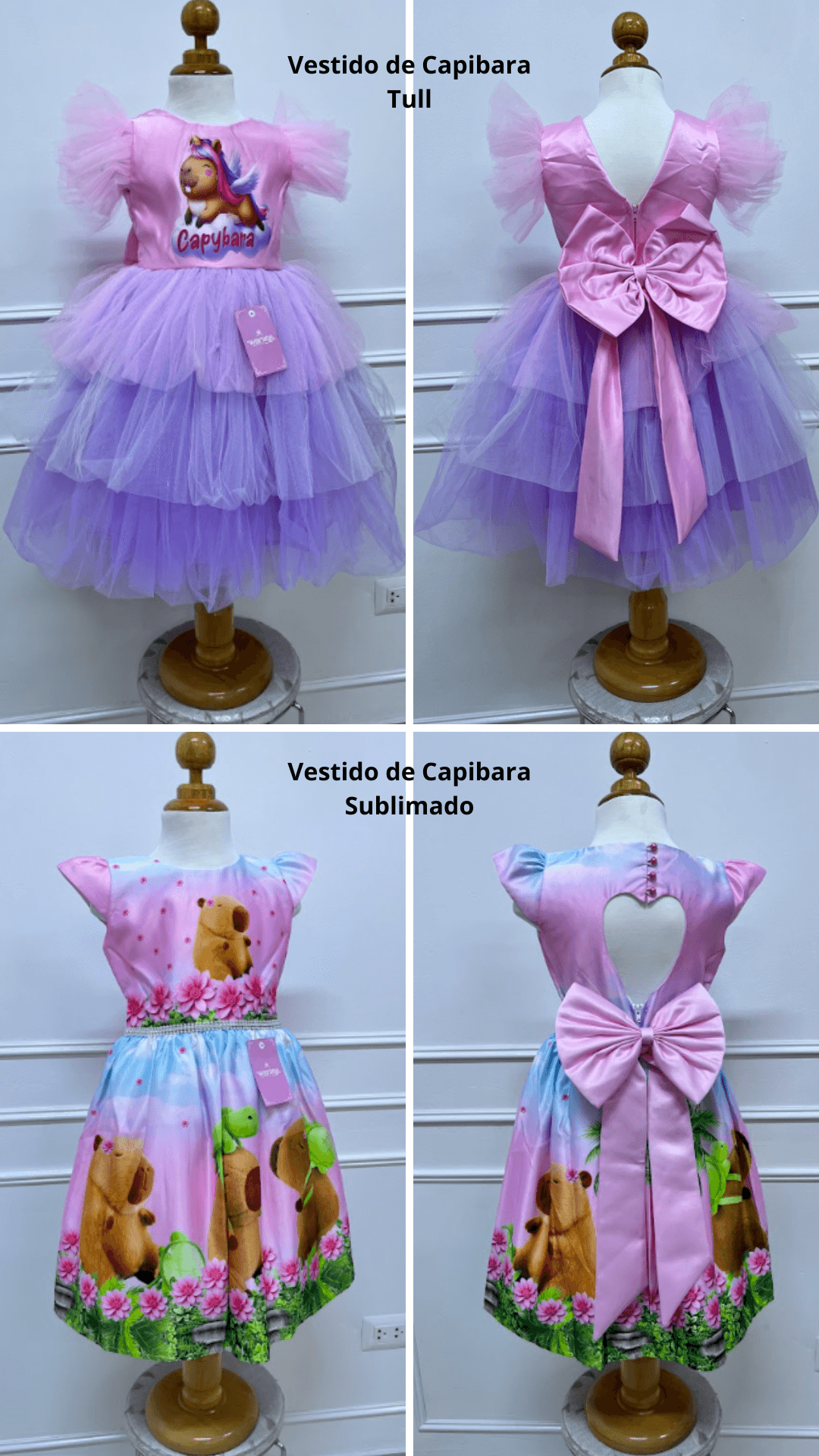 Vestido Capibara Tull — 1,2,4,6,8,10,12,14