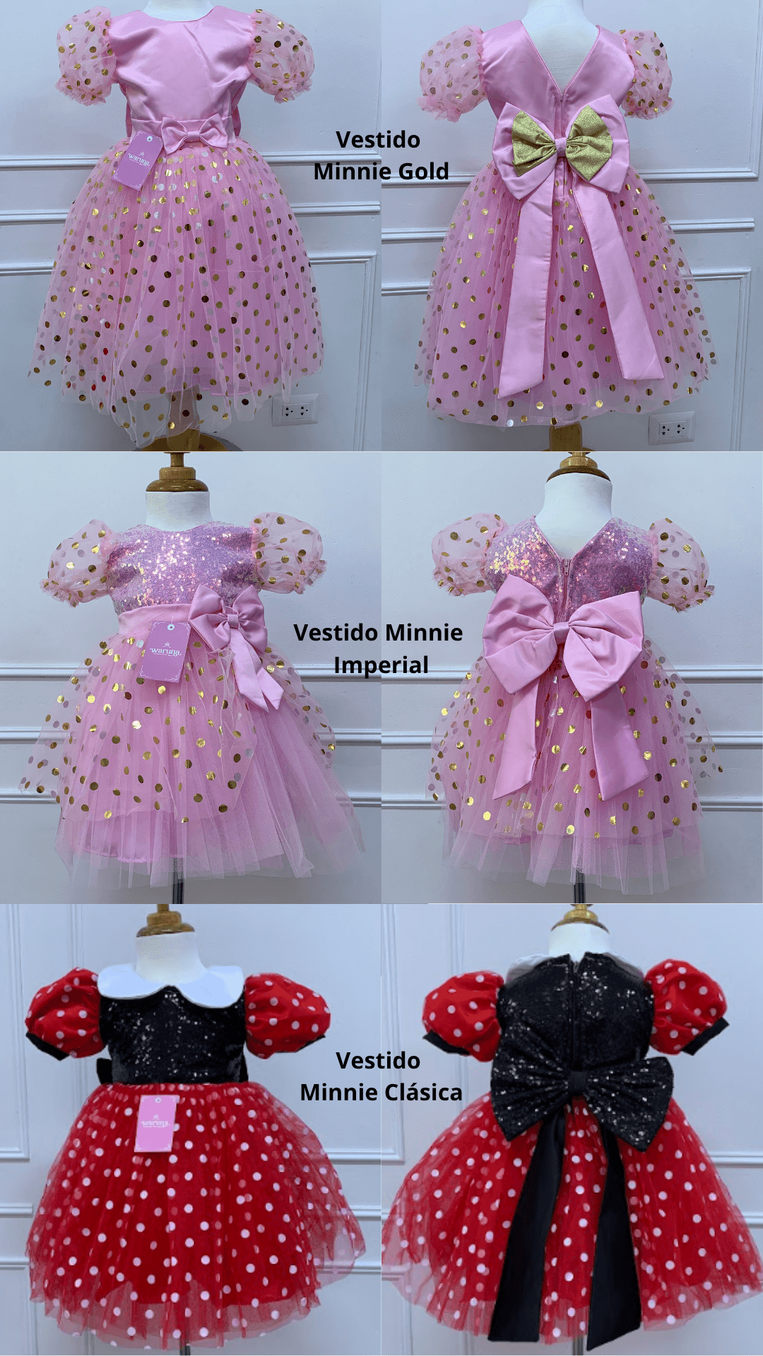 Vestido Minnie Imperial — 1,2,4,6,8,10,12,14
