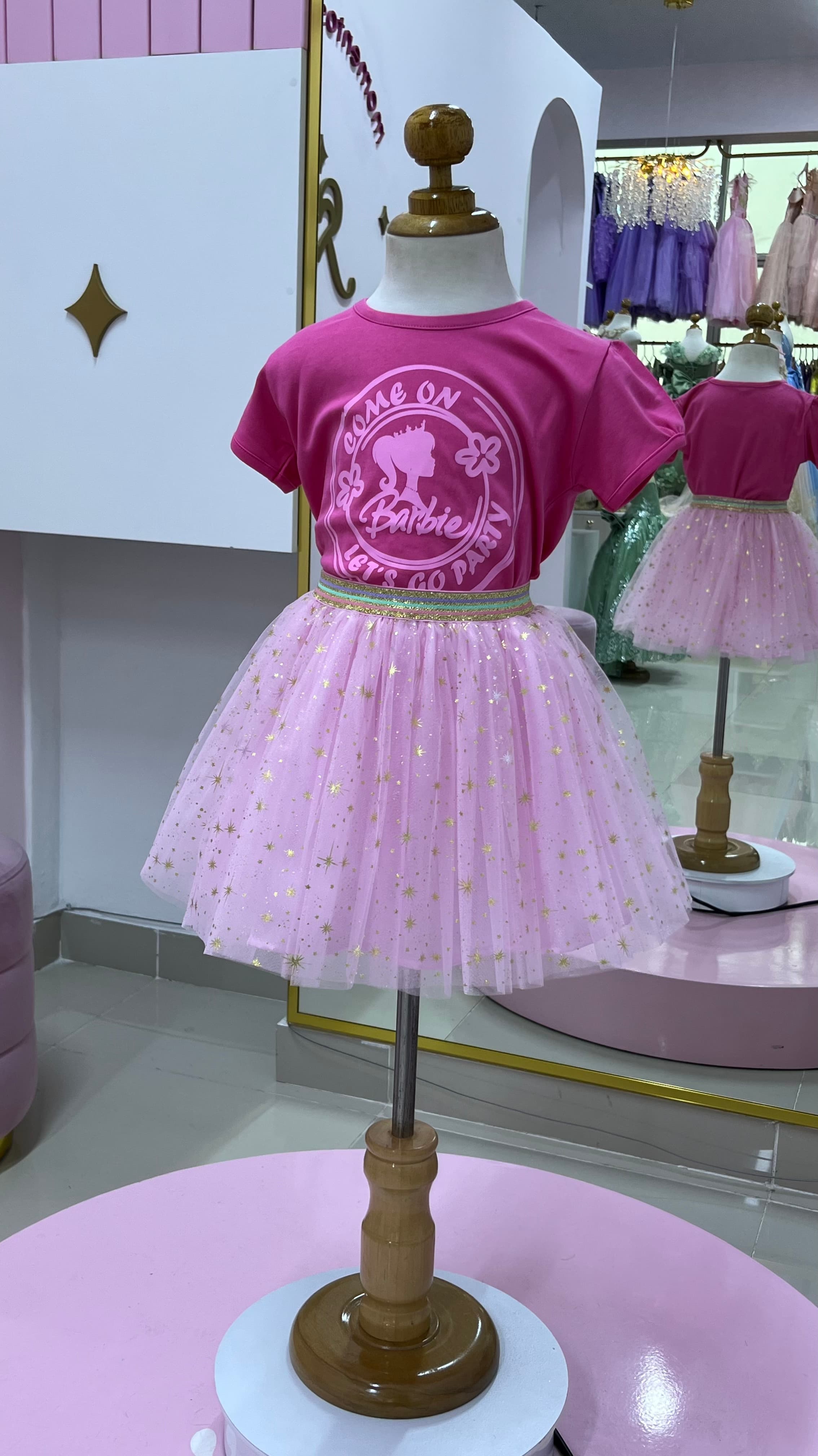 Combo Tutú y Polo Barbie 1 — S,M,L