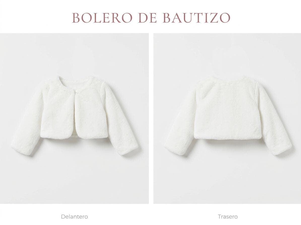 Bolero de bautizo — Bolero de bautizo Blanco T8