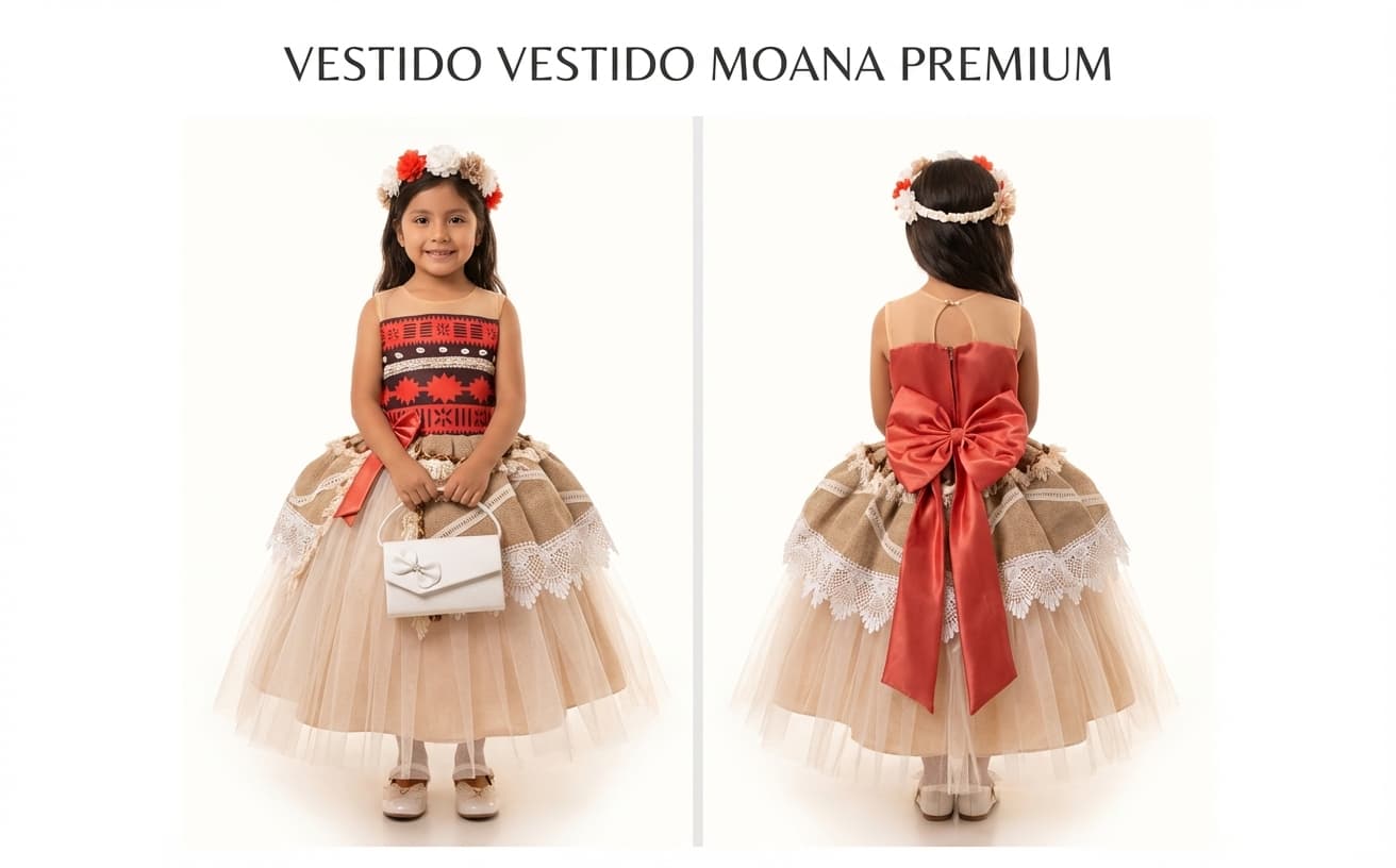 Vestido Moana Premium — Vestido Moana Premium - Talla 4
