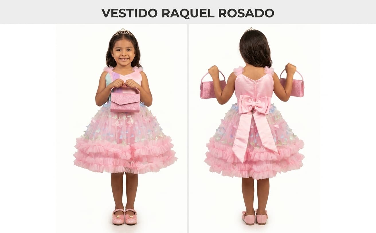 Vestido Raquel Rosado