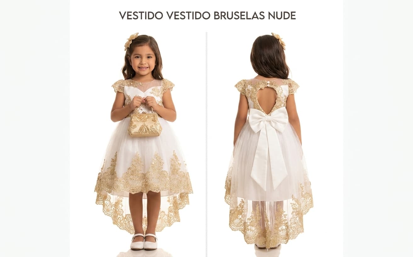Vestido Bruselas Nude — 2,4,6,8