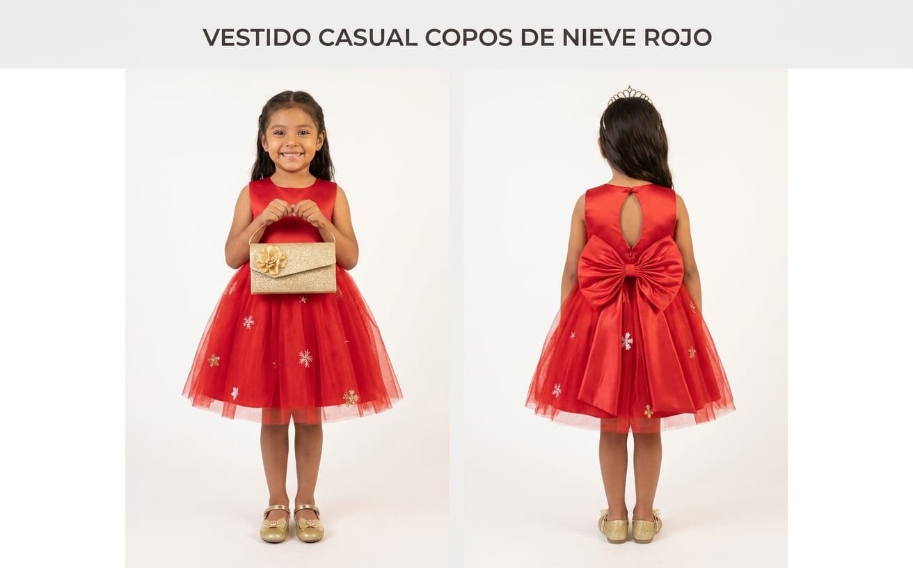 Casual copos de nieve rojo — Casual copos de nieve rojo - Talla 6