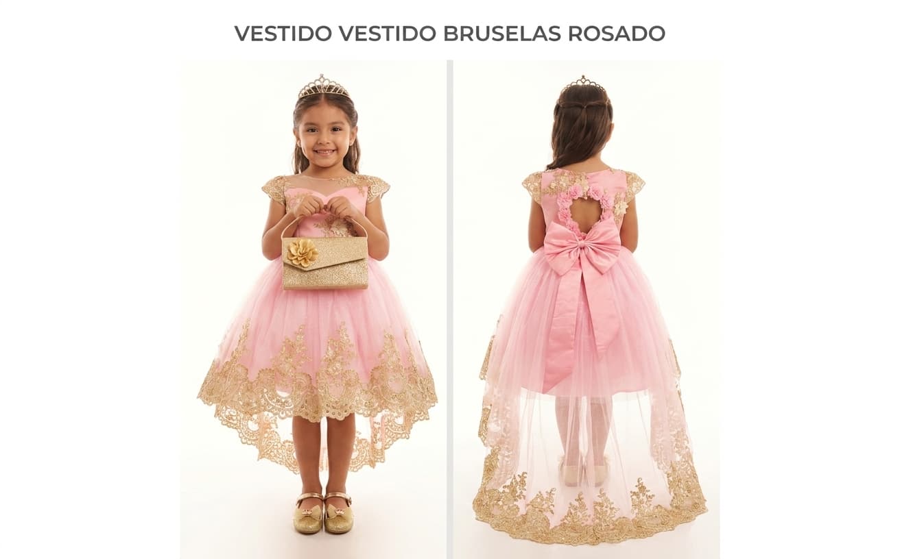Vestido Bruselas Rosado