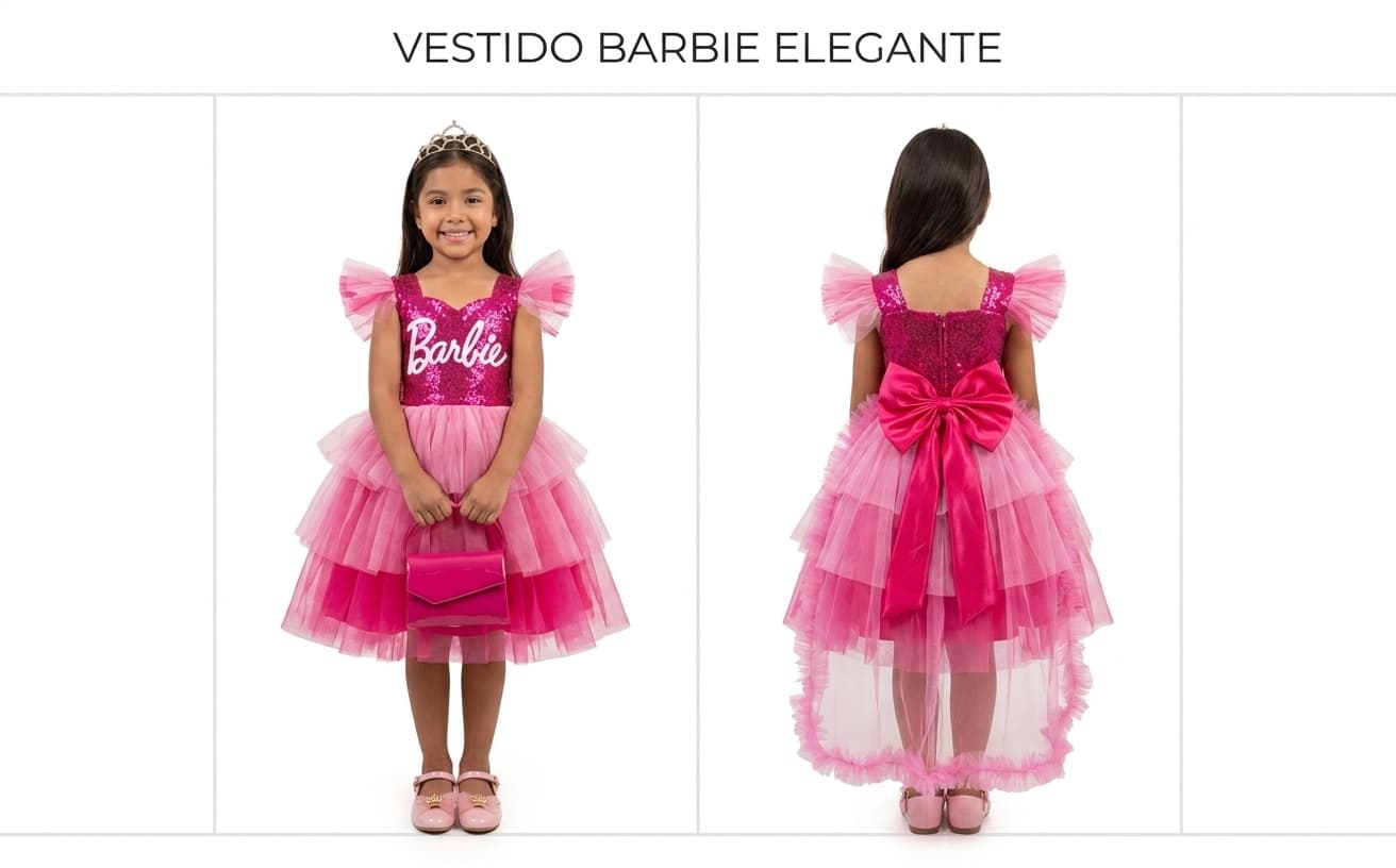 Vestido Barbie Elegante — Vestido Barbie Elegante - Talla 10