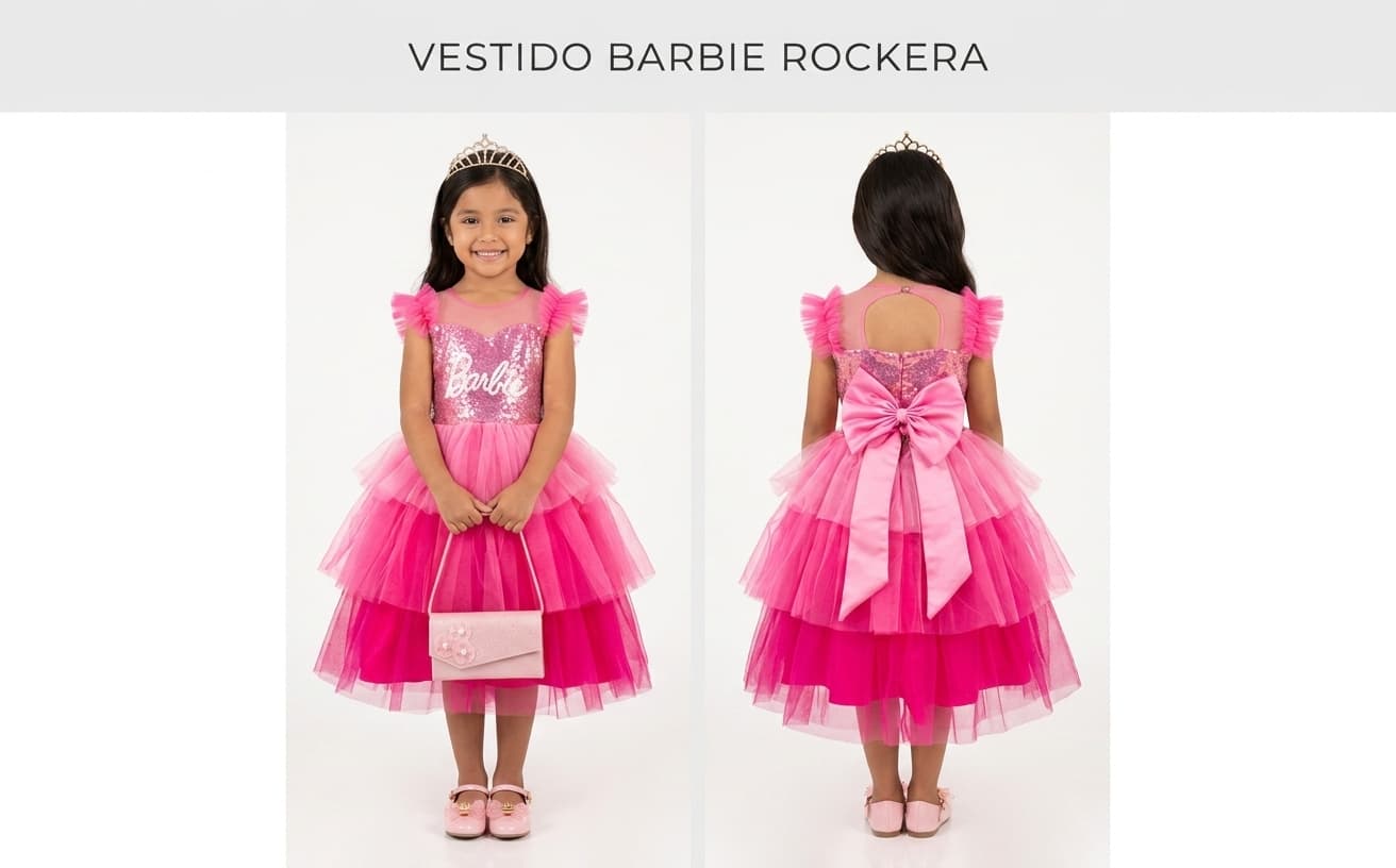 Vestido Barbie Rockera