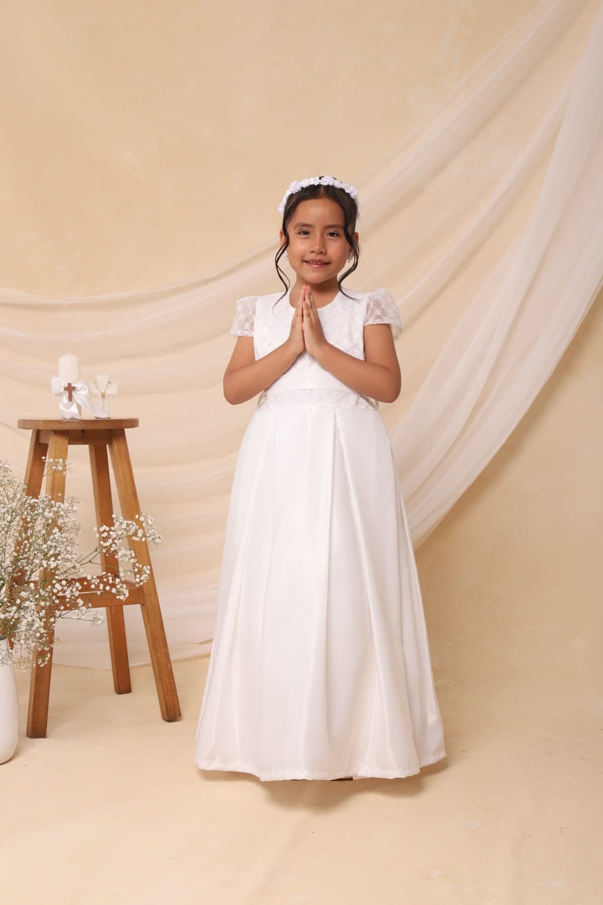 Vestido Sandra Blanco — 12,14,16