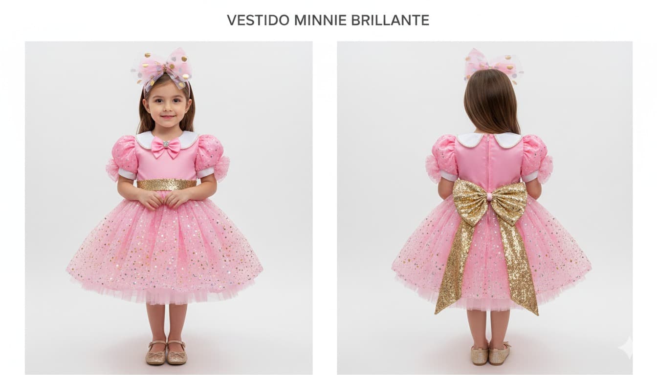 Vestido Minnie Brillante Rosado — 2