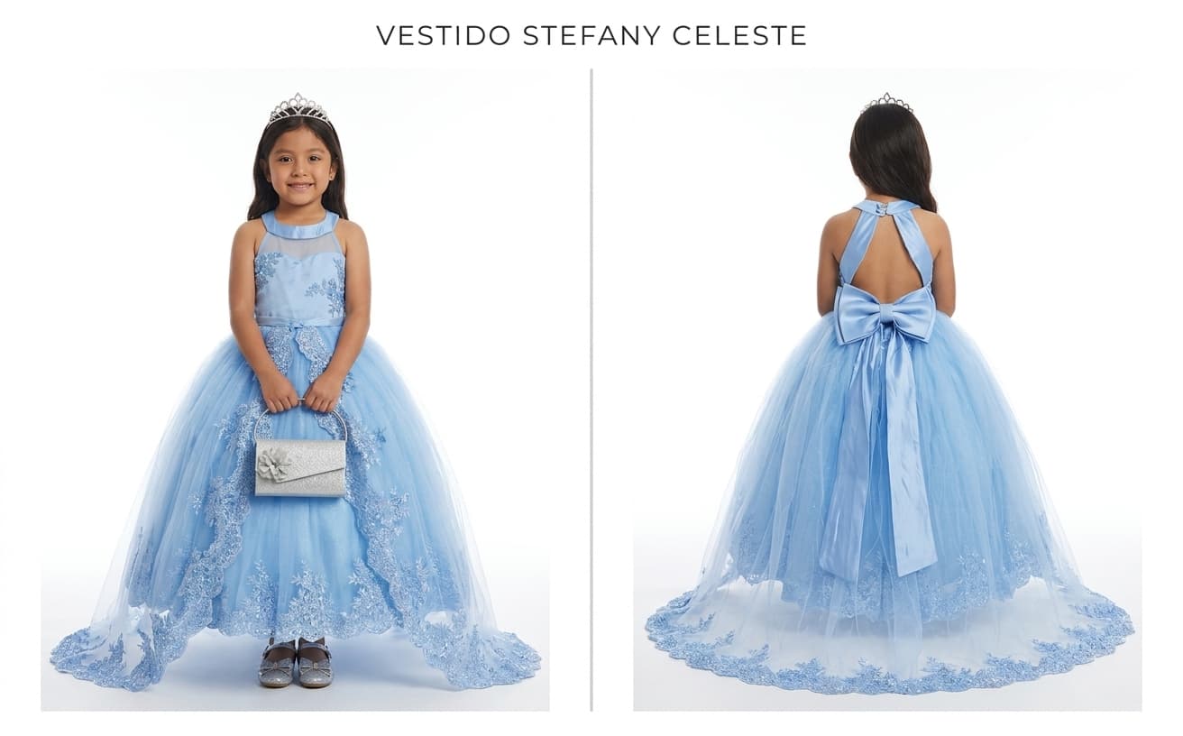 Vestido Stefany Celeste